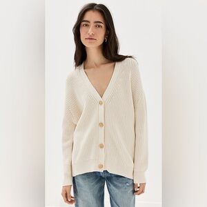 NWOT: NEW Jenni Kayne Cotton Cocoon Cardigan Ivory - US Medium